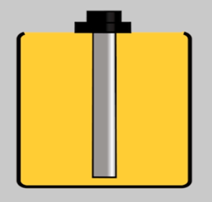 Filling the tubes by immersing the sensor in fuel (drain holes open)
