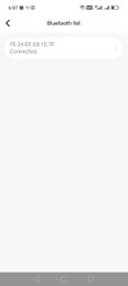Bluetooth List menu